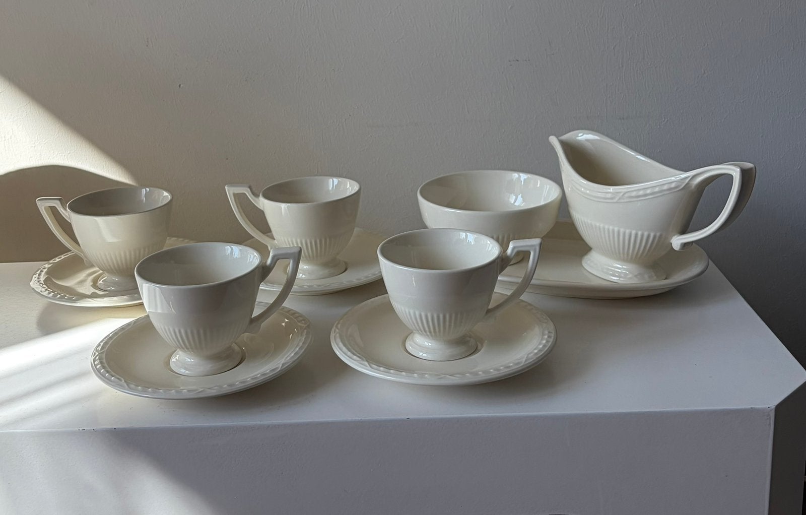 Recamier, Royal Creamware, kop en schotels en div., Huis en Inrichting, Keuken | Servies, Ophalen of Verzenden, Zo goed als nieuw