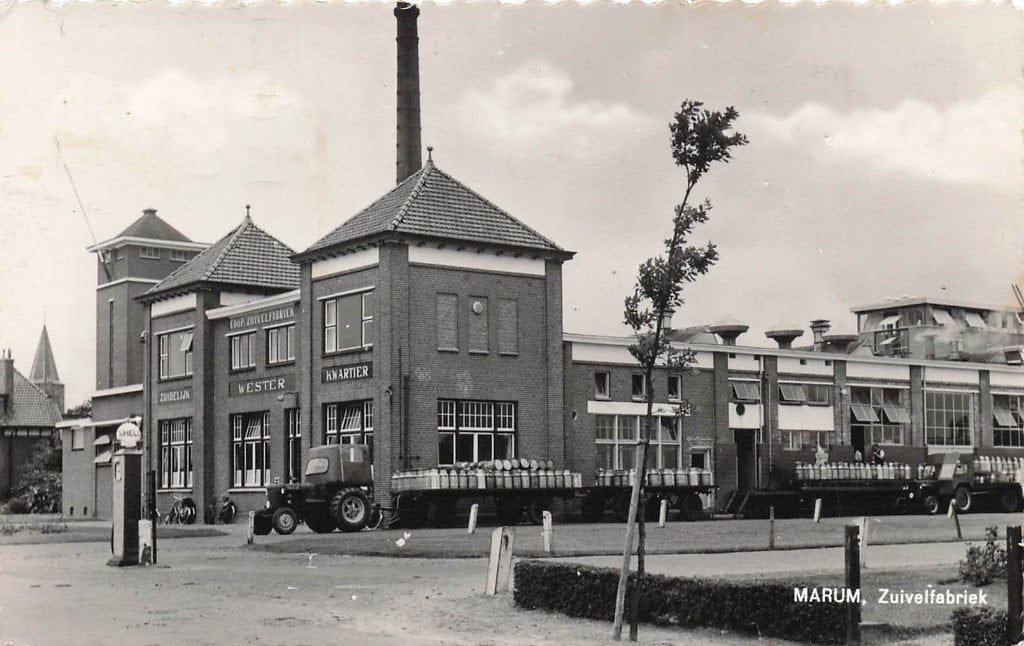 JP1454 Marum Zuivelfabriek 1961, Ophalen of Verzenden, 1960 tot 1980, Gelopen, Groningen