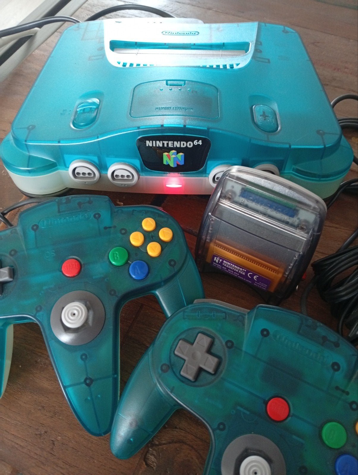 Nintendo 64 Ice Blue Console met 5 games en accessoires, Ophalen, Gebruikt, Vanaf 3 jaar