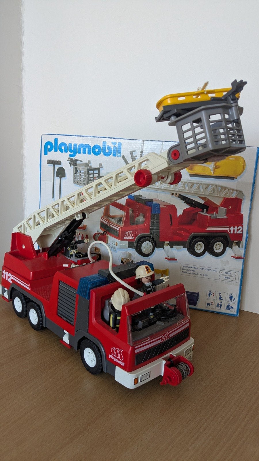 Playmobil ladderwagen brandweer 3182, Ophalen of Verzenden, Zo goed als nieuw
