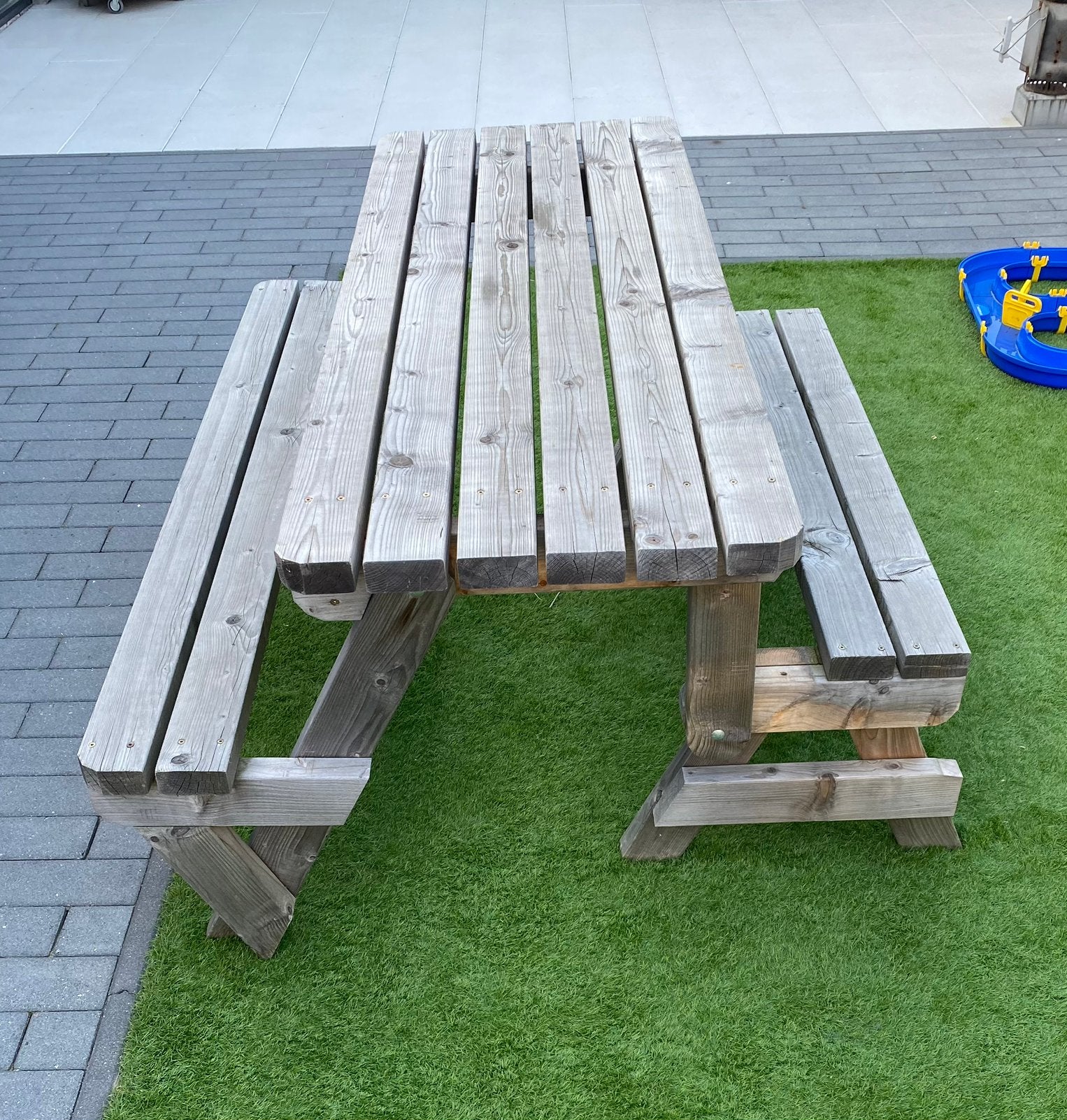 Opvouwbare picknicktafel Inklap / Uitklap Tuinbank, Tuin en Terras, Ophalen, Gebruikt, Inklapbaar, Rechthoekig