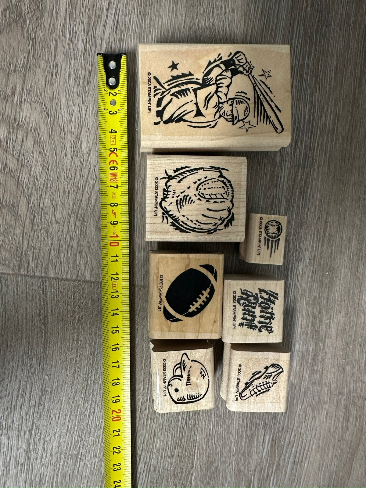 Stampin’ Up! Home Run 8 stempels zgan, Ophalen of Verzenden, Zo goed als nieuw, Houten stempel
