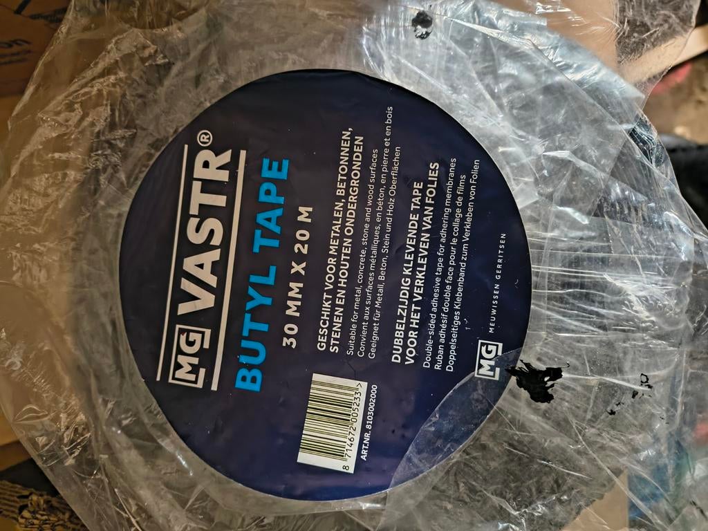 MG VASTR Butyl Tape 30mm x 20m - Dubbelzijdig Klevend, Minder dan 4 cm, Overige materialen, Nieuw, Ophalen of Verzenden