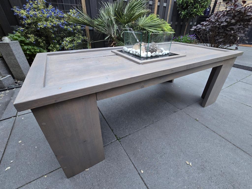 Te koop Steigerhouten tuintafel, Ophalen, Nieuw, Rechthoekig, Hout