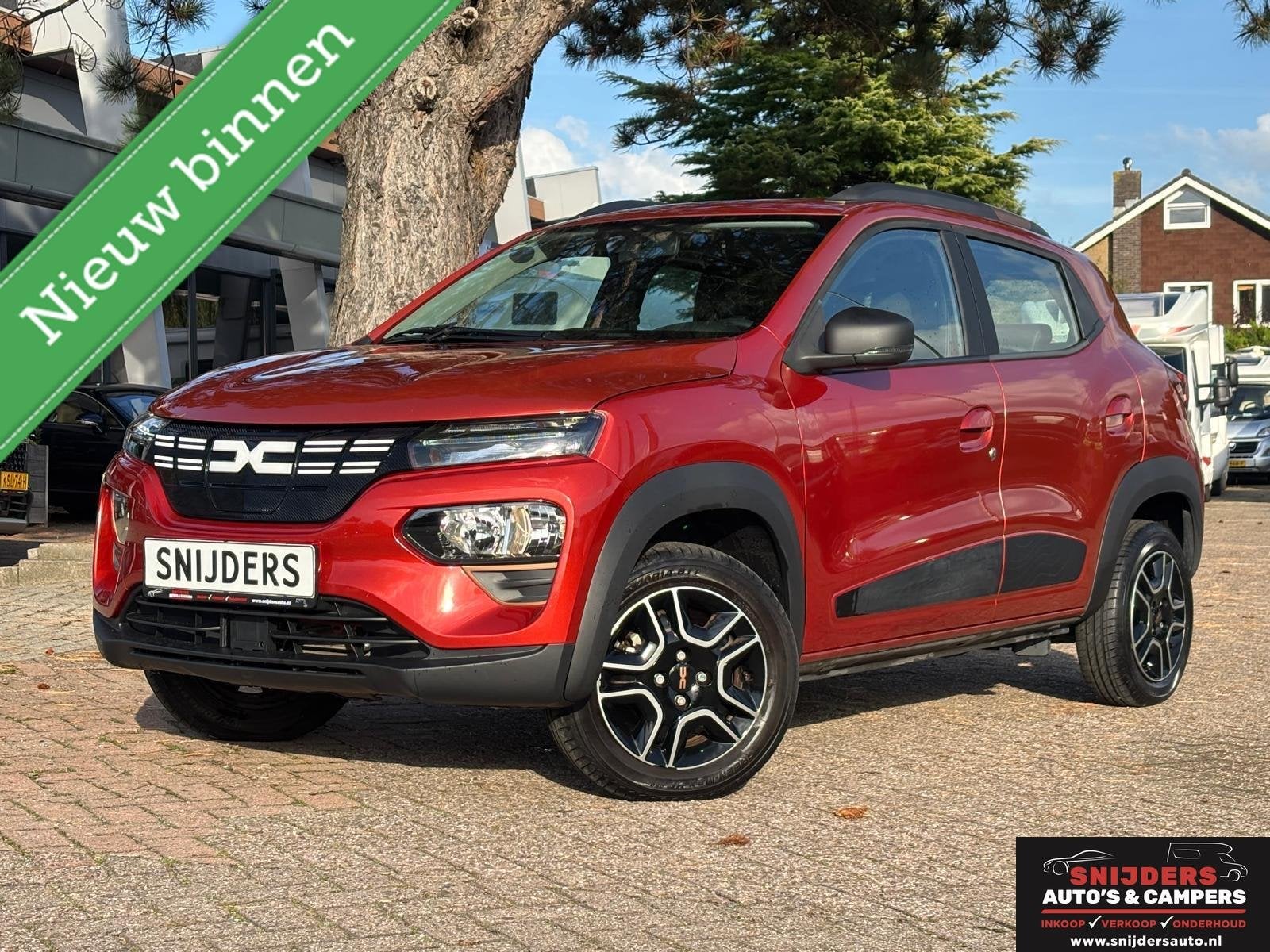 Dacia Spring Extreme 27 kWh navi airco carplay camera, Auto's, Gebruikt, Zwart, Overige kleuren, 4 stoelen