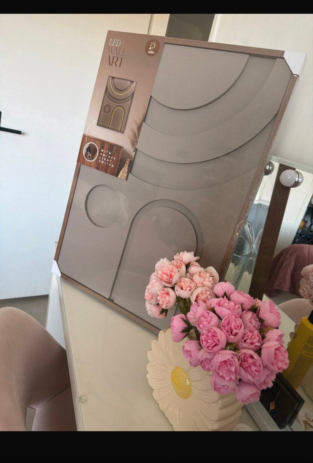 Japandi LED wanddecoratie schilderij - Nieuw, Huis en Inrichting, Woonaccessoires | Wanddecoraties, Nieuw, Schilderij, Minimalistisch