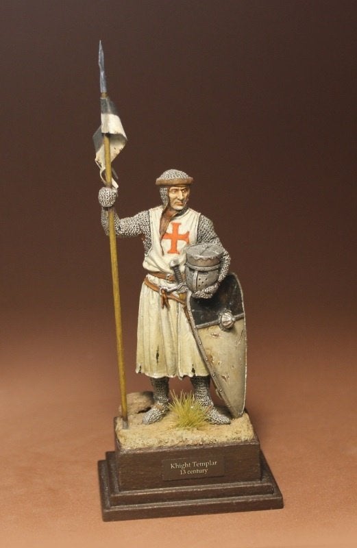 Knight Templar 13 Century | Metal | 54mm | Painted, Ophalen of Verzenden, Nieuw, 1:50 of kleiner, Figuur of Figuren