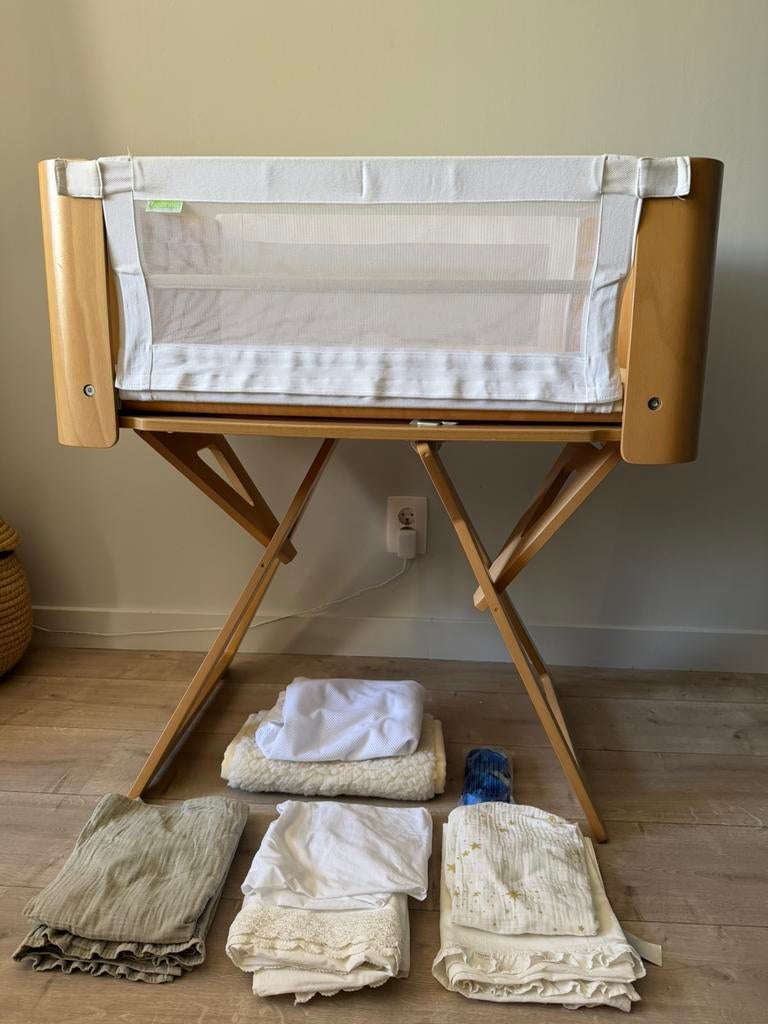 Bednest Co-Sleeper + accessoires & biologisch matras, Ophalen, Zo goed als nieuw, Wieg