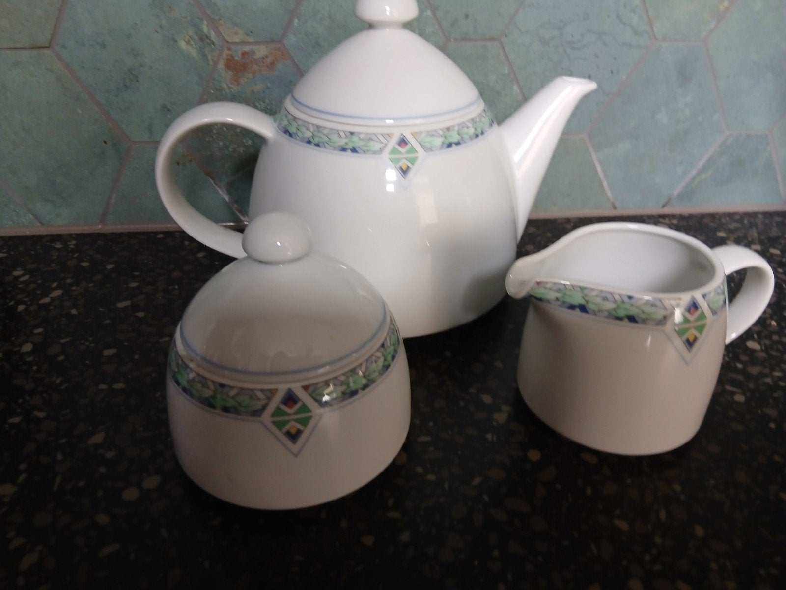 arzberg theepot melkkan en suikerpot AH servies, Ophalen of Verzenden