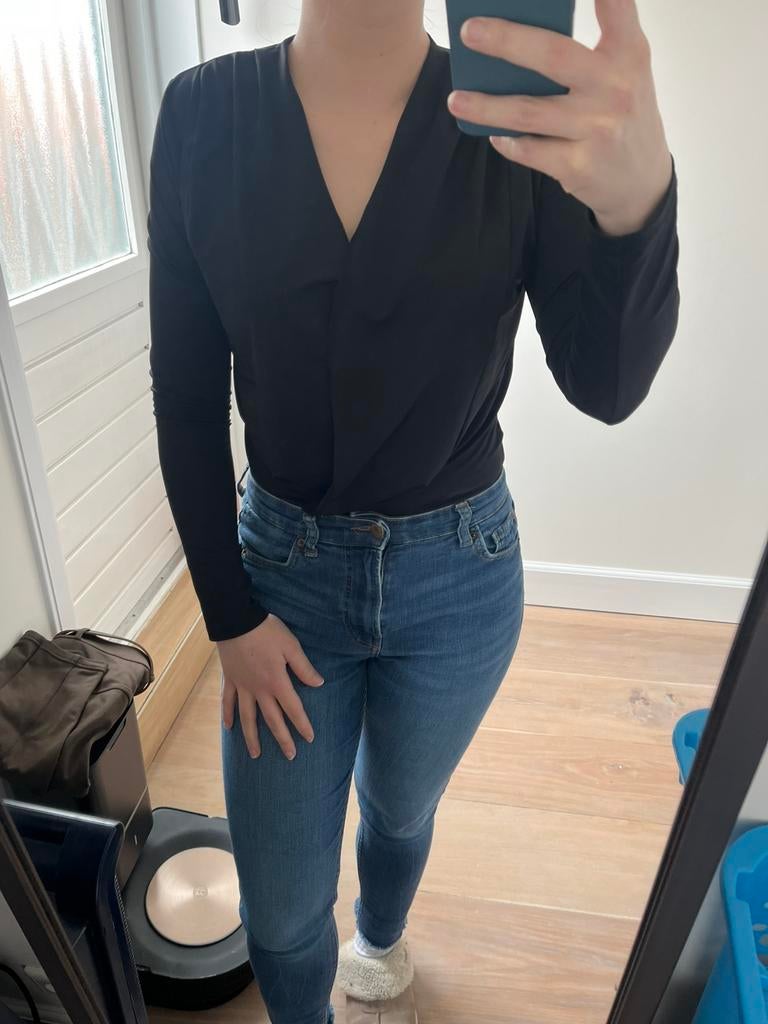 Zwarte blouse / body Zara maat S / 36, Ophalen, Zo goed als nieuw, Maat 36 (S), Zara