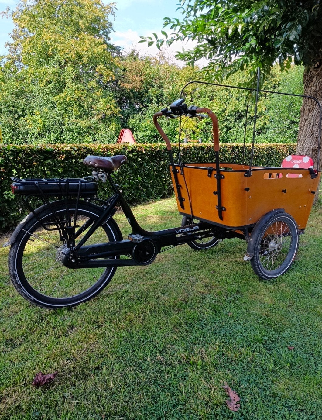 Vogue Bakfiets Elite 3 | Elektrisch | Nette staat, Gebruikt, 3 kinderen, Huif, Schijfrem