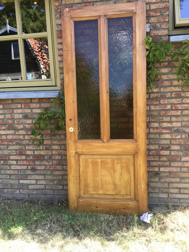 Solide massief houten deur, Ophalen, Gebruikt, Binnendeur, Glas
