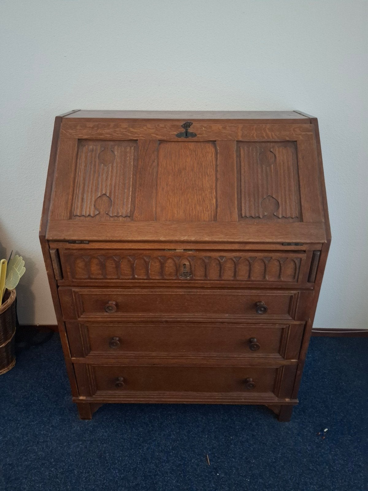 Vintage secretaire met lades - 76x46x100 cm, Huis en Inrichting, Ophalen, Gebruikt, Vintage, Klassiek