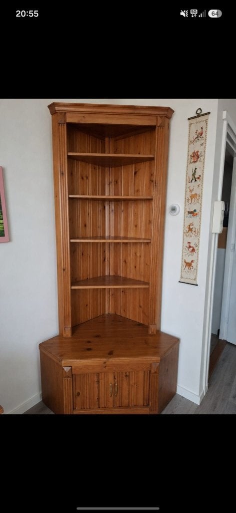 Massief grenen hoekkast, Antiek en Kunst, Ophalen