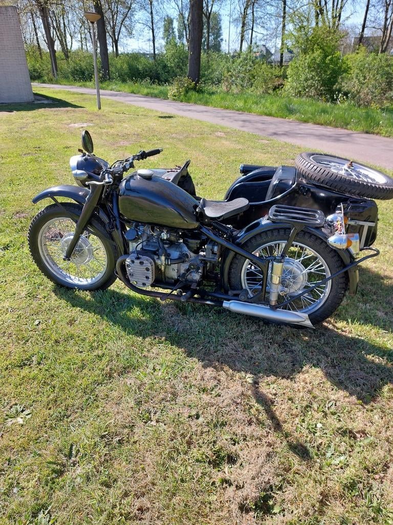 A1 Zijspanmotor  cj750 chang jiang ural dneppr k750 M72 R71, Motoren, 750 cc, Cardan-aandrijving, 2 cilinders, Gebruikt