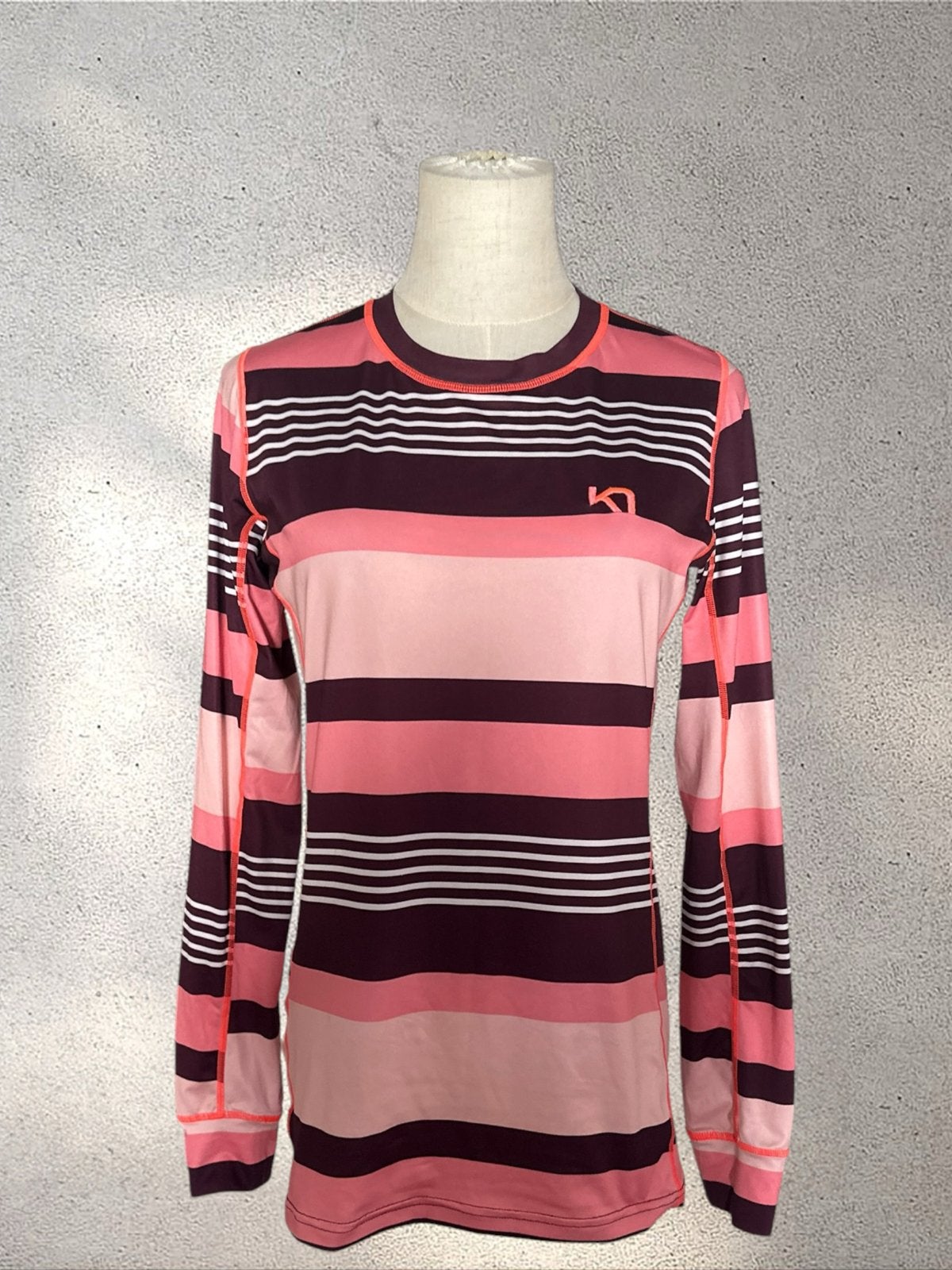 Kari Traa gestreept sportshirt, maat M, Kleding | Dames, Sportkleding, Maat 38/40 (M), Ophalen of Verzenden, Roze, Fitness of Aerobics