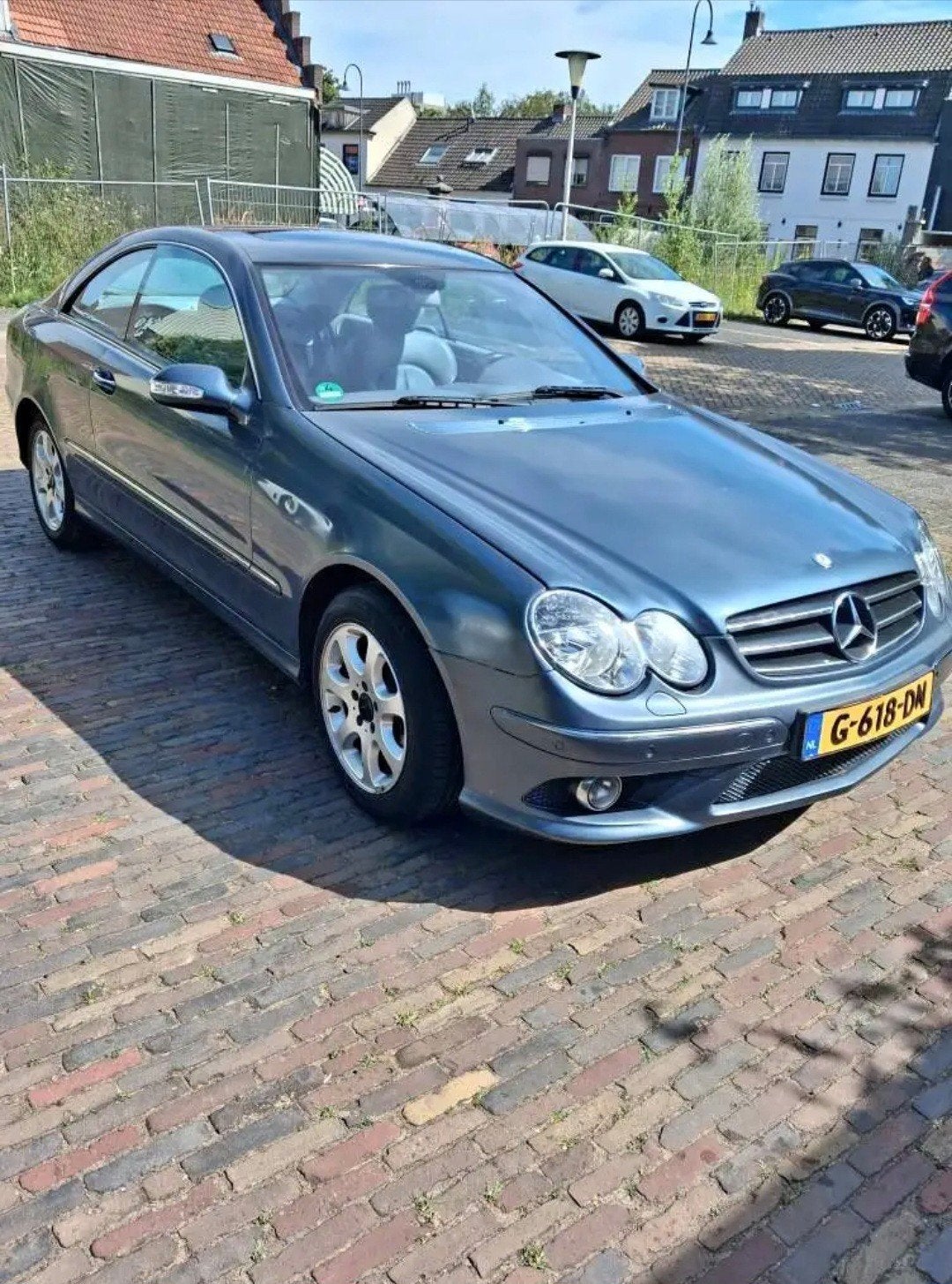 Mercedes-Benz CLK 1.8 Clk200 Kompr Coupe AUT 2003 Blauw, Automaat, Achterwielaandrijving, 4 cilinders, 1796 cc