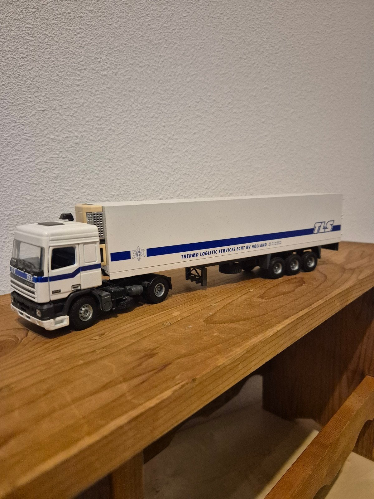 Daf 95 koeltrailer. TLS. 1:50, Ophalen of Verzenden, Bus of Vrachtwagen