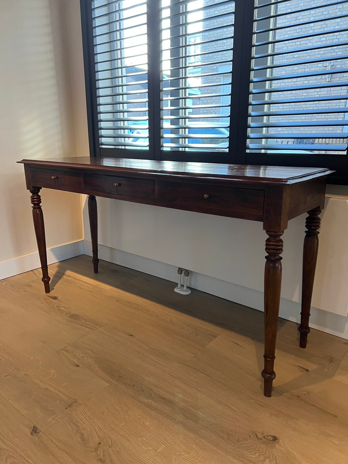 Sierlijke sidetable met lades - 150x80x50 cm, Ophalen of Verzenden, Overige houtsoorten, 150 tot 200 cm