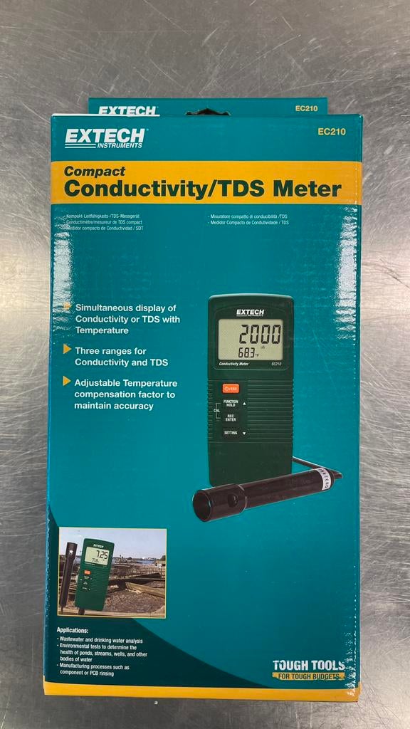 EC meter TDS geleidbaarheidsmeter EXTECH EC210 nieuw!, Doe-het-zelf en Verbouw, Meetapparatuur, Ophalen of Verzenden, Nieuw, Vocht of Vloeistof
