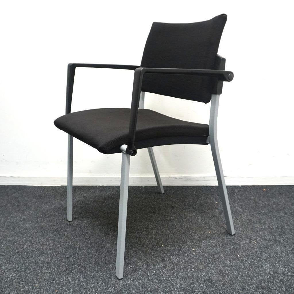 Drentea vergaderstoelen | 4-poots | Zwart | Stapelbaar