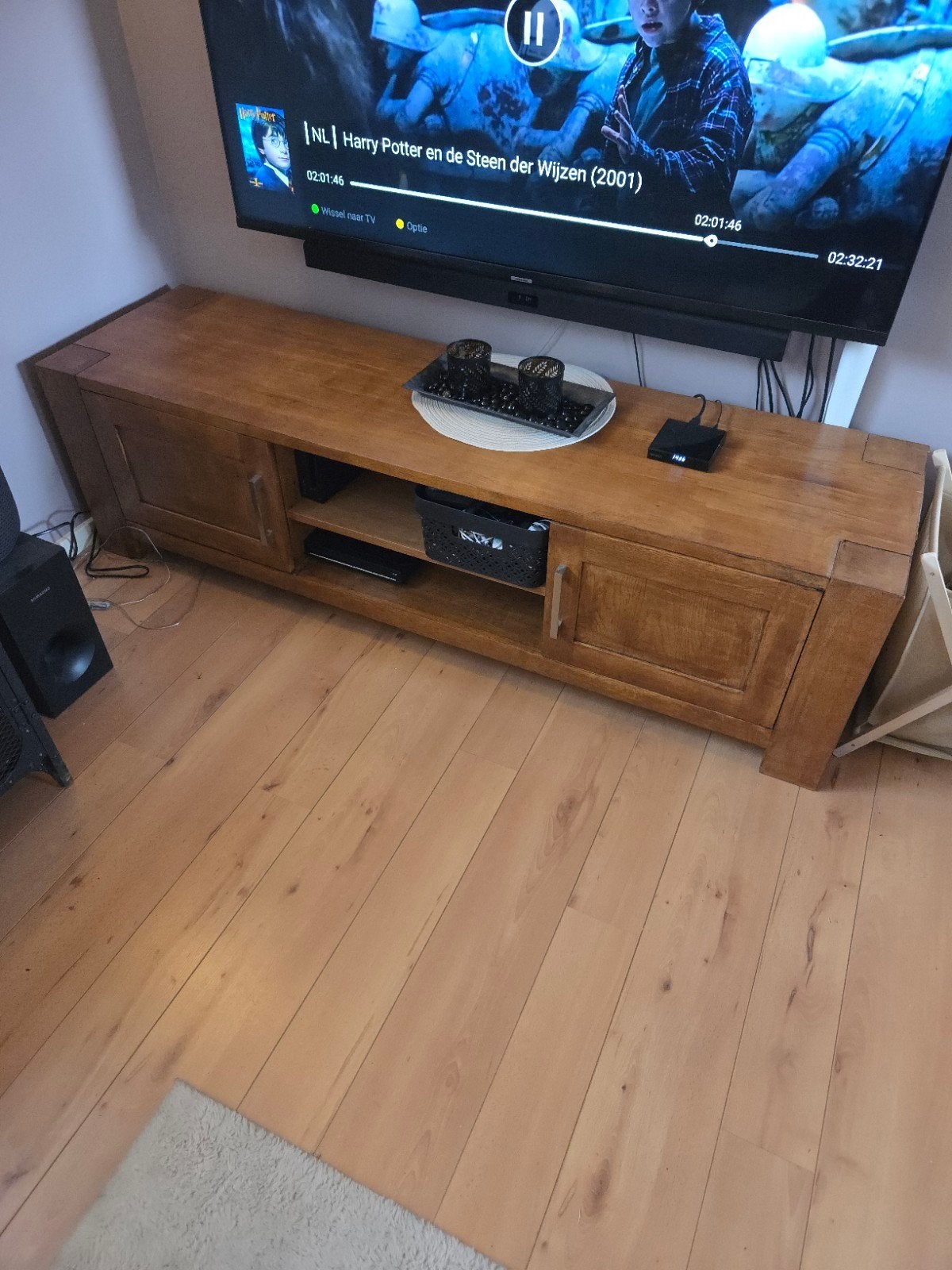 Tv kast licht eiken, Huis en Inrichting, Ophalen, 25 tot 50 cm, Minder dan 100 cm