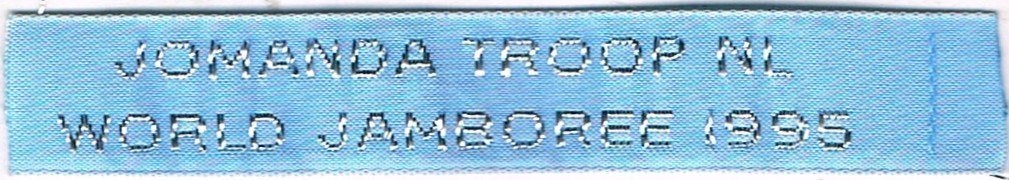 scouting Wereld Jamboree 1995 JOMANDA TROOP, Verzamelen, Ophalen of Verzenden, Nieuw, Embleem, Speld of Insigne