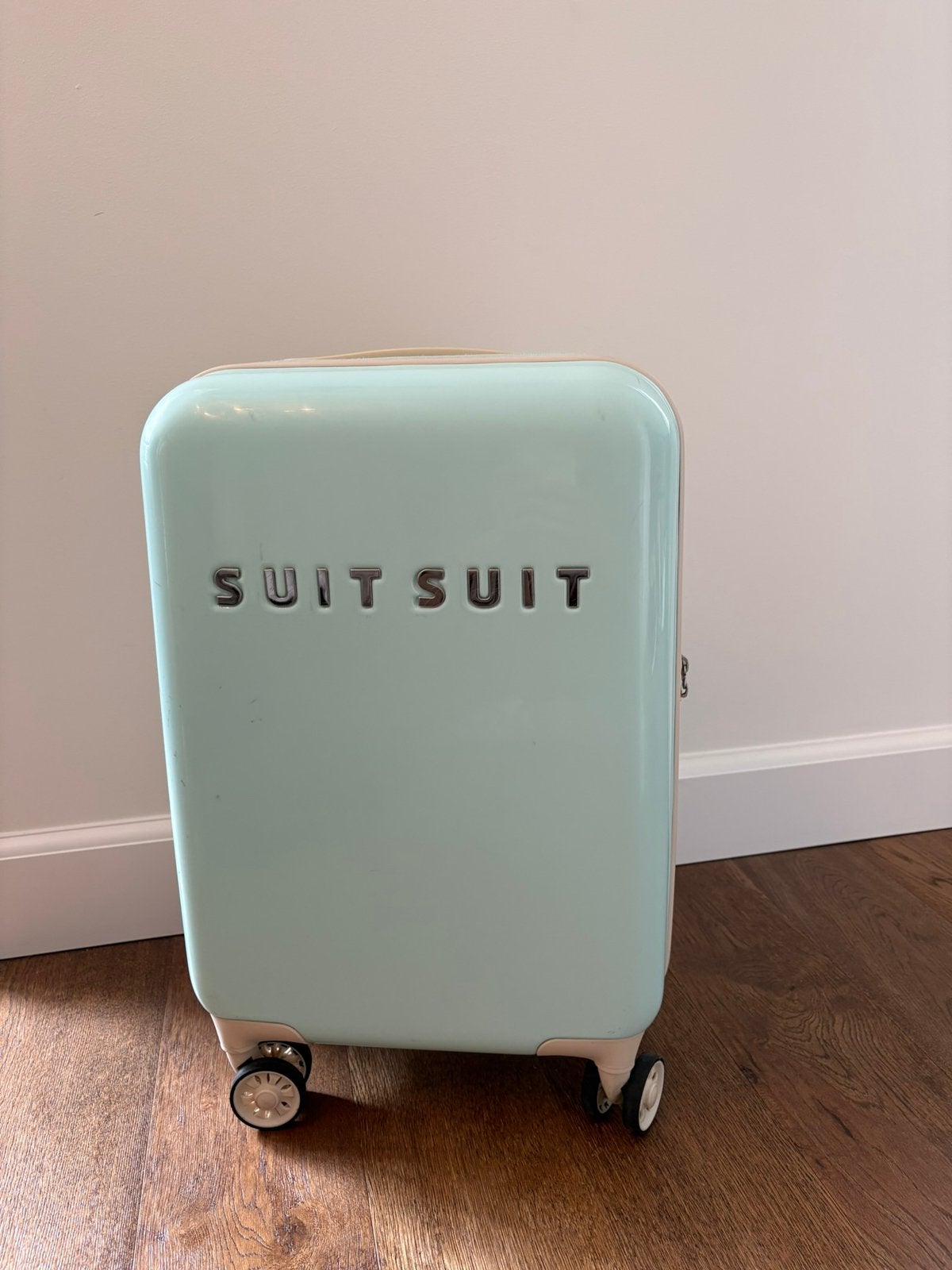 Suitsuit trolley handbagage koffer mintgroen, Wieltjes, 50 tot 60 cm, Hard kunststof, Ophalen of Verzenden