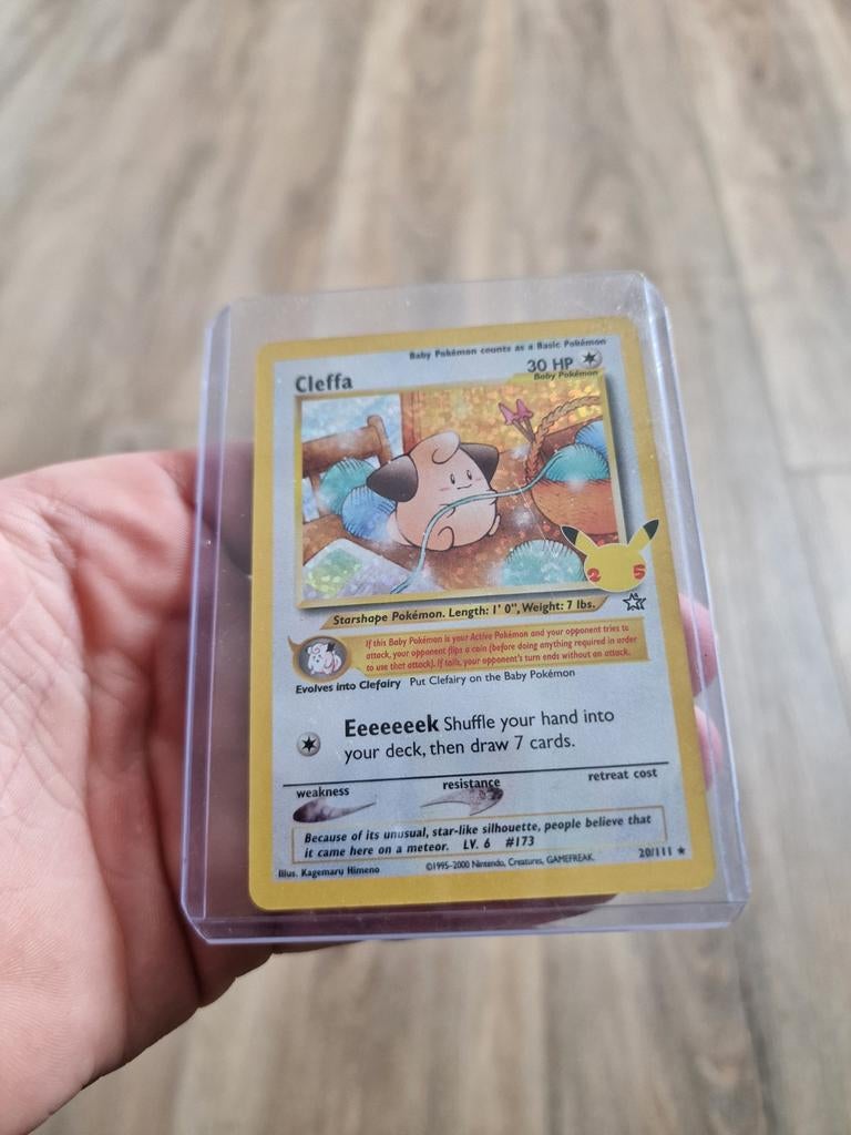 Pokémon Kaart Cleffa Celebrations 25th Anniversary, Ophalen of Verzenden, Zo goed als nieuw, Losse kaart, Foil
