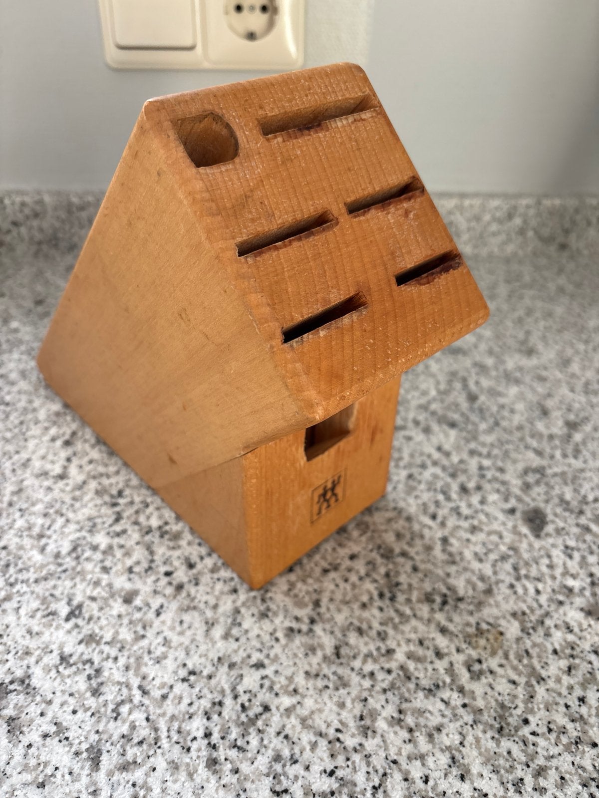 Zwilling messenblok van hout, Hout, Ophalen of Verzenden, Overige typen, Gebruikt
