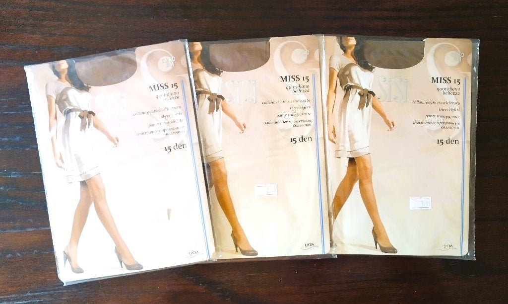 3x Sisi Miss 15 Panty, Diano, 15 Denier, Medium, Sisi, Beige, Nieuw, Maat 40/42 (M)