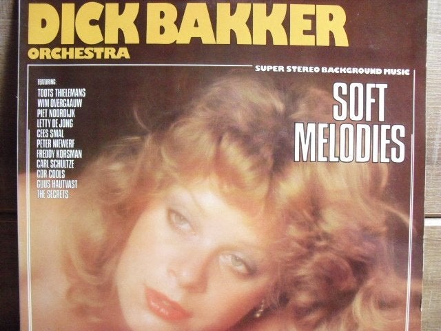 Dick Bakker Orchestra "Soft Melodies" LP, Cd's en Dvd's, Vinyl | Pop, Gebruikt, Beschermende buitenhoes, Complilatie, Fotohoes
