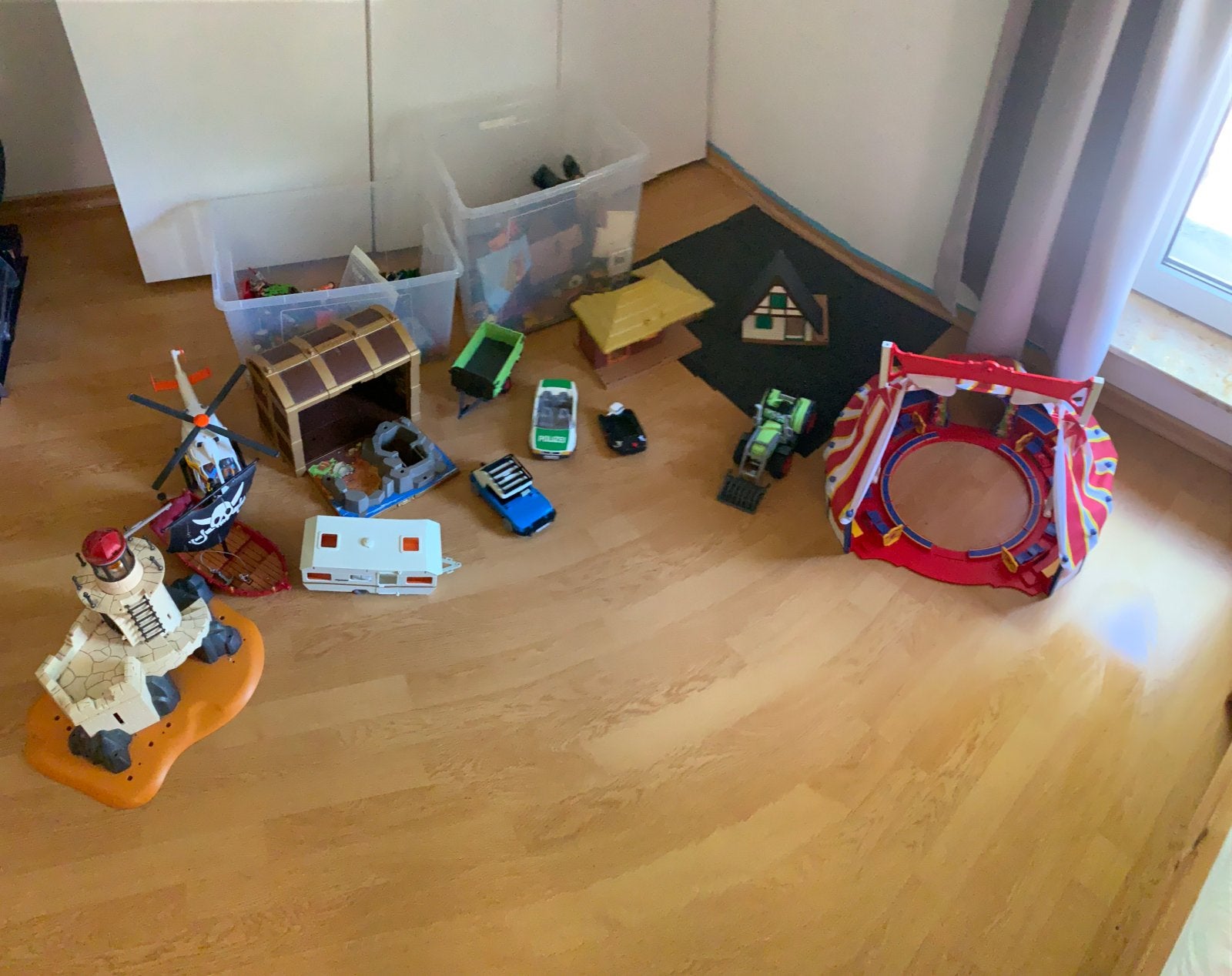 Grote Playmobil collectie: Piraten, Camping, Huizen, Circus, Ophalen, Gebruikt, Pirates, Kasteel/Fort