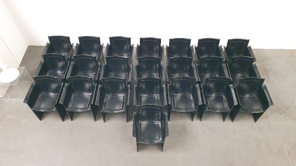 22x Vintage Solaria style chairs Arrben Italy 70s, .., Gebruikt, Zwart, ...