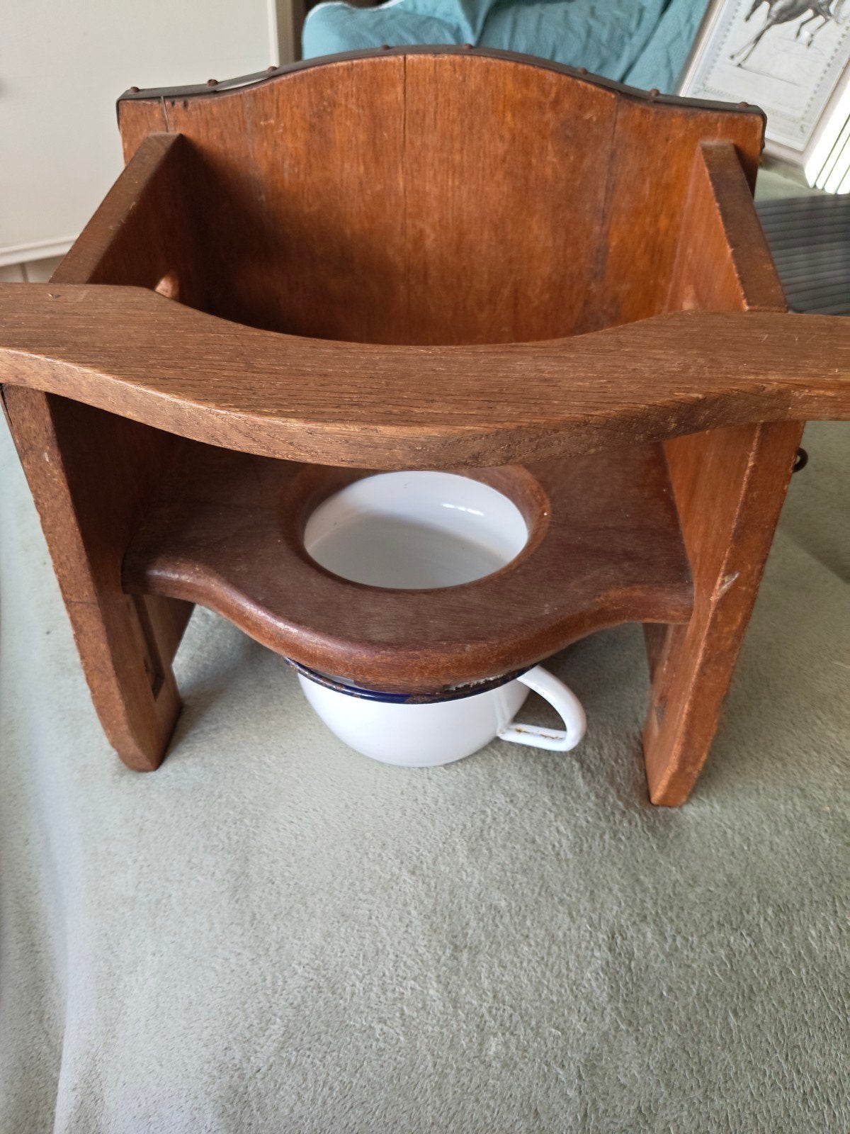 Antieke houten kinderstoel met po, Antiek en Kunst, Ophalen of Verzenden