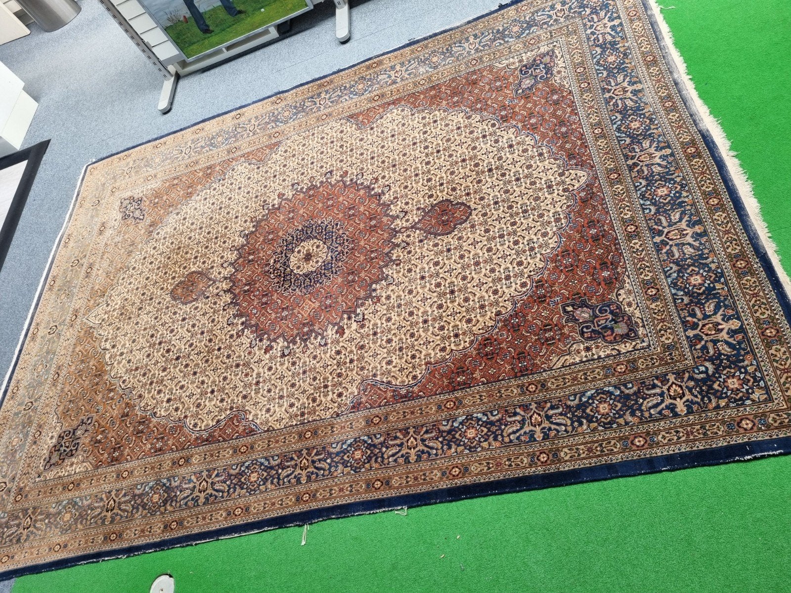 Handgemaakt Perzisch Tapijt Kashan - 345x250 cm, Ophalen, Gebruikt, 200 cm of meer, 200 cm of meer