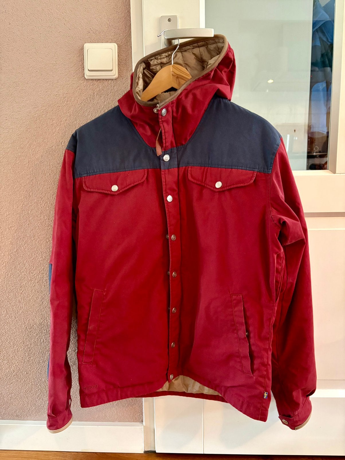 Fjällräven Greenland No. 1 Down Jacket M (S), Ophalen of Verzenden, Gedragen, Maat 46 (S) of kleiner, Rood