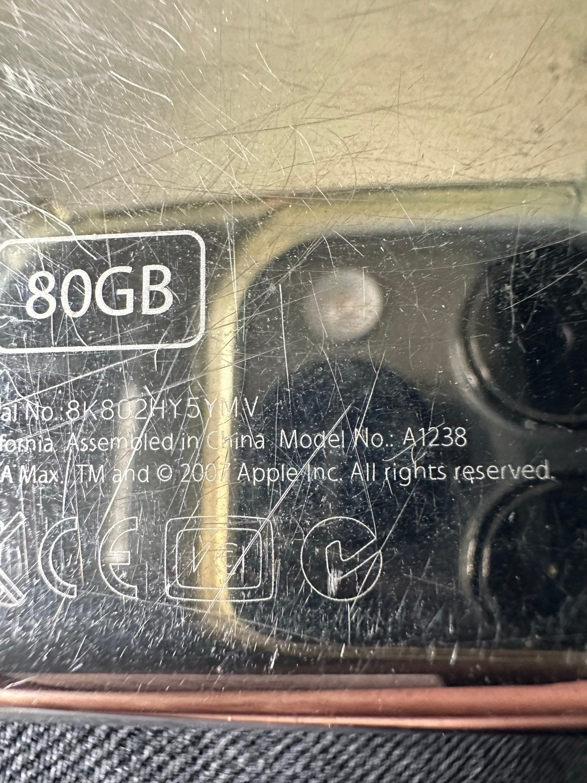 Apple iPod Classic A1238 80GB Zwart - Gebruikt, 40 GB en meer, Gebruikt, Classic, Zwart