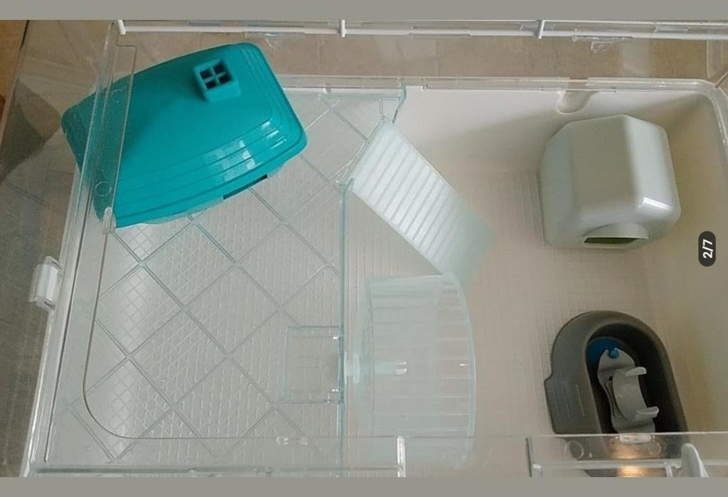 Nette Ferplast Duna vr muizen / hamster met vele extra's, Ophalen, Zo goed als nieuw, Loopwiel of Rad