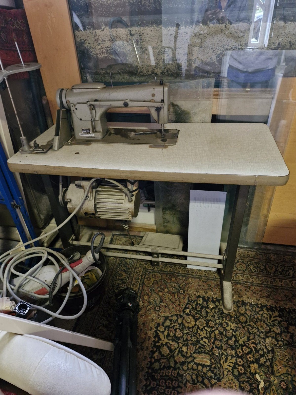 Elektrische fabrieks naaimachine - ook voor leer, Gebruikt, Naaimachine, Industrieel, Ophalen