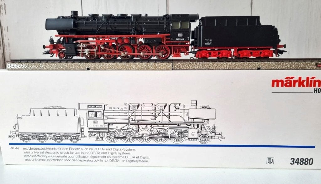 Märklin H0 delta DIGITAAL stoomlocomotief met tender BR 44, Wisselstroom, Gebruikt, Locomotief, Ophalen of Verzenden
