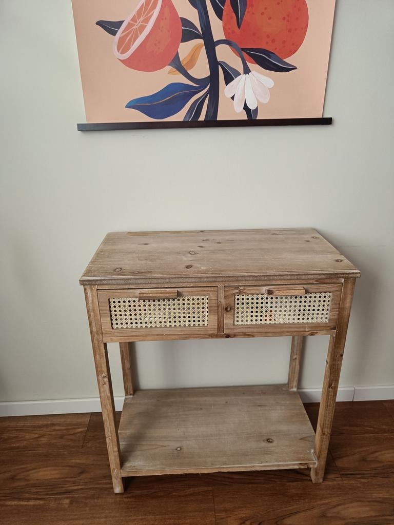 Xenos Webbing sidetable Bandung, Ophalen, 100 tot 150 cm, Zo goed als nieuw, 25 tot 50 cm