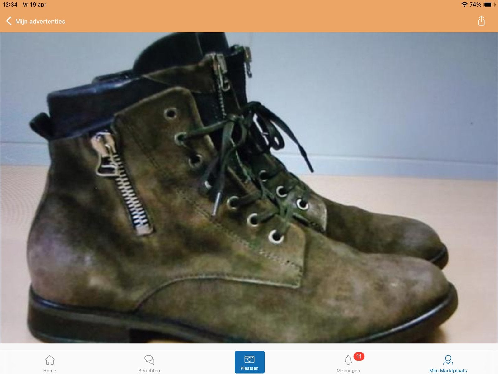 MJUS laarsjes taupe.    Mt 41, Ophalen of Verzenden, Zo goed als nieuw, Overige kleuren