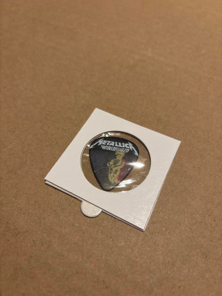 Metallica tour plectrum Brussel, Ophalen of Verzenden