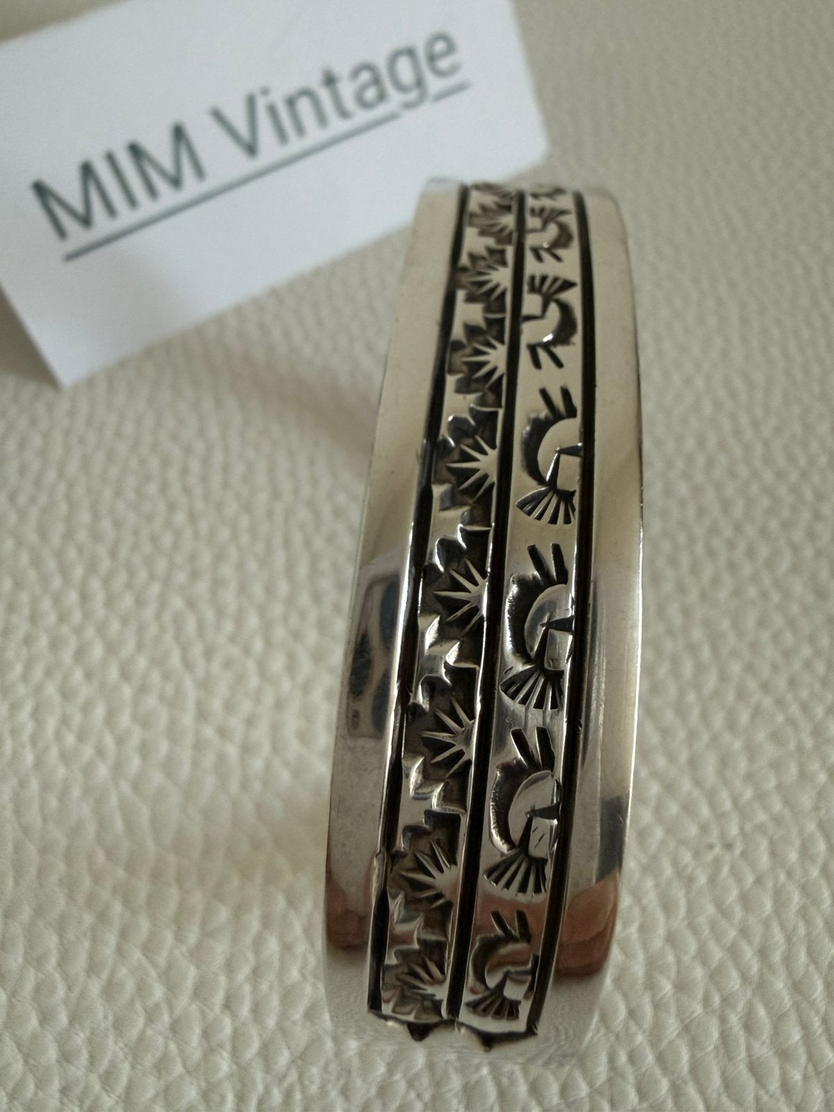 H272/Massief Zilveren vintage Ken& Mary NAVAJO armband, Sieraden, Tassen en Uiterlijk, Gebruikt, Verzenden, X, Zilver