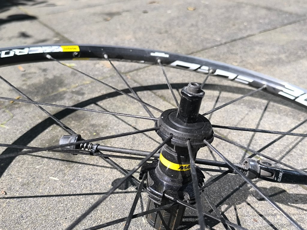Mavic Crossride achterwiel (26 inch, velgrem), Gebruikt, Kinderfiets, Aluminium, Mavic