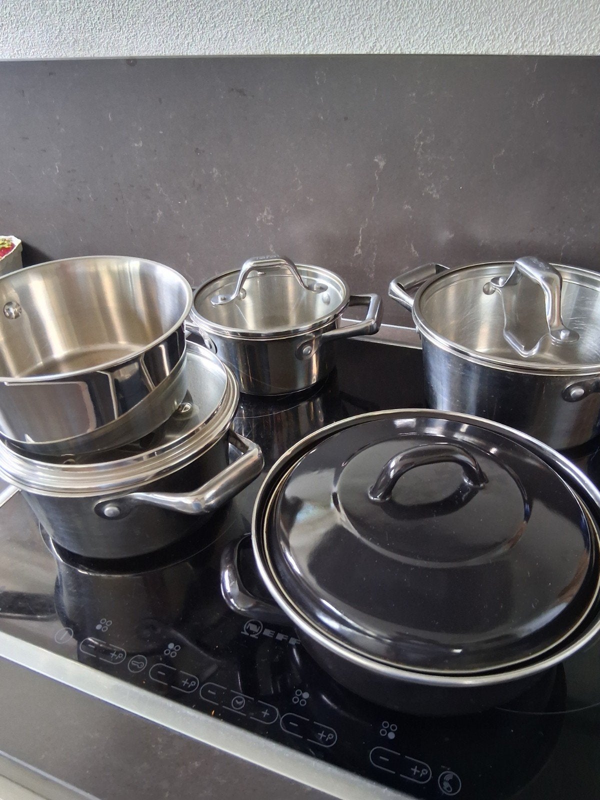 Tefal Pannenset, Ophalen, Pannenset, Rvs, Met deksel