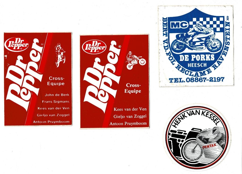 stickers met motor en leger auto,s, Ophalen of Verzenden, Zo goed als nieuw, Auto of Motor