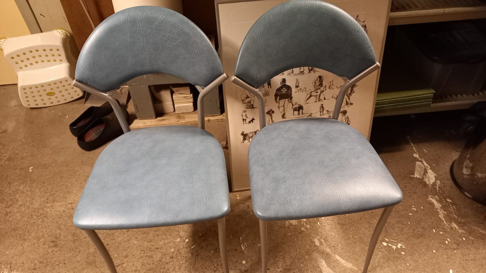 2 stoeltjes, Huis en Inrichting, Ophalen, Twee, Blauw, Modern
