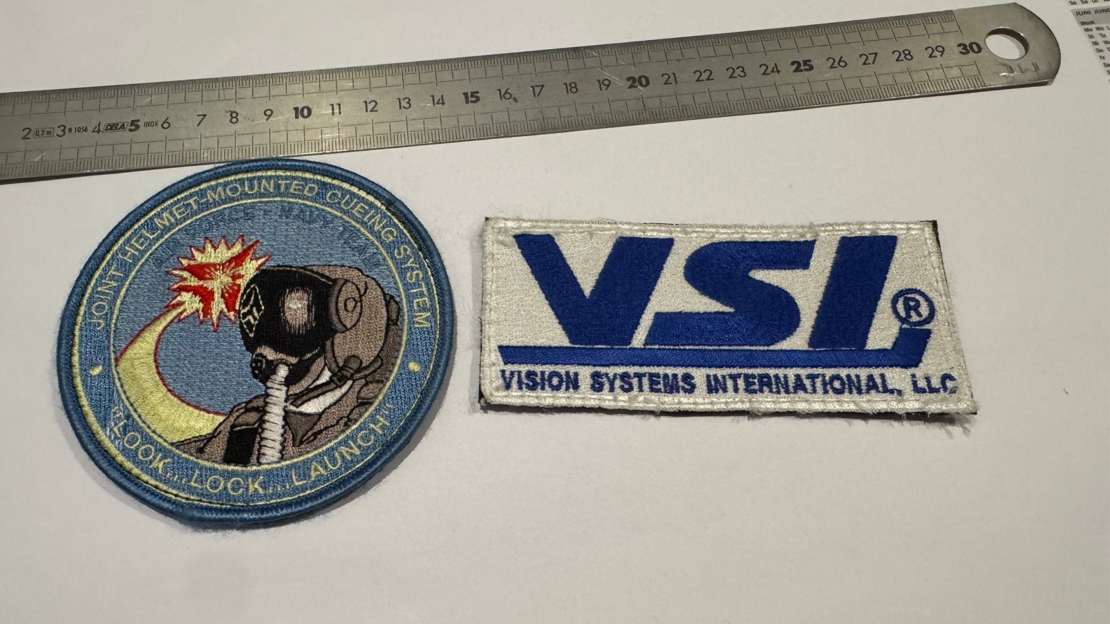 Patch Jhmc pilotenhelm hgu-55 en vsl pach, Ophalen of Verzenden, Zo goed als nieuw, Patch, Badge of Embleem